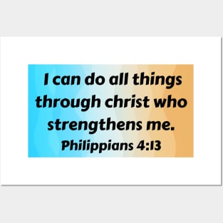 Bible Verse Philippians 4:13 Posters and Art